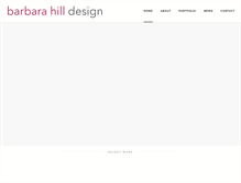 Tablet Screenshot of barbarahilldesign.com